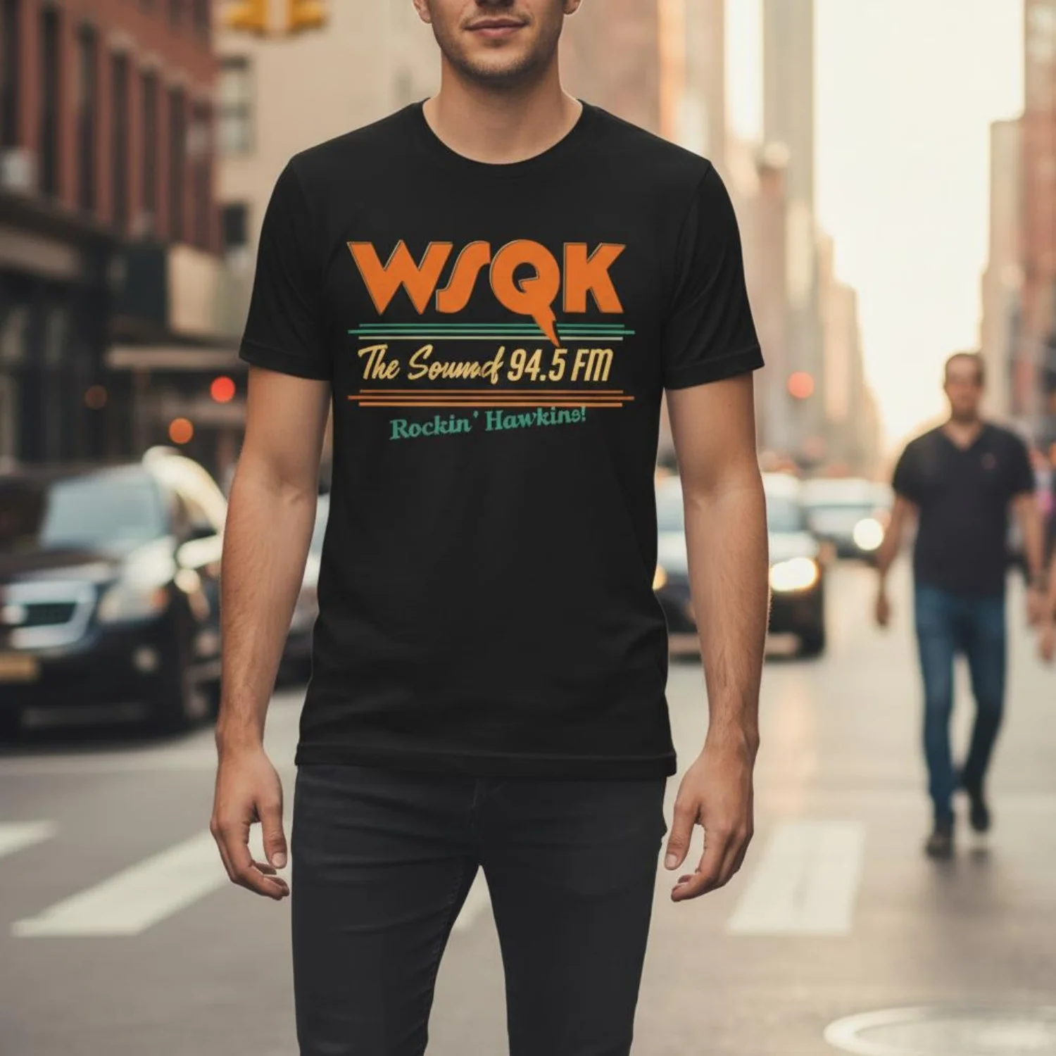 

Футболка в стиле ретро S-Stranger T-Things WSQK The Squawk Rockin Hawkins, футболка Squawk Radio, рубашка в стиле 80-х годов