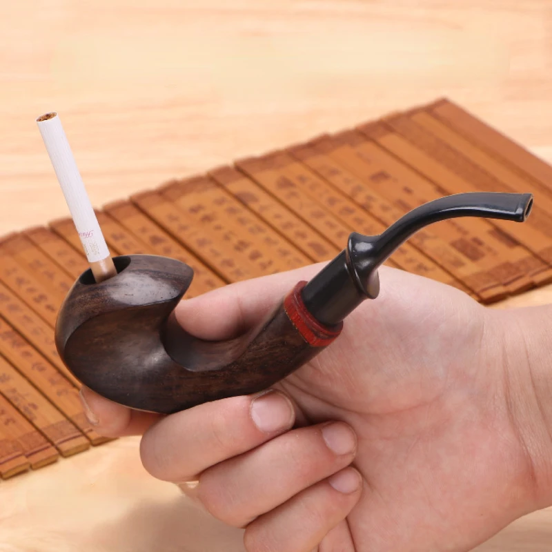 Wooden Smoking Tobacco Pipe Retro Carved Tobacco Filter Pipe Wood Tobacco Pipe Tobacco Smoking Pipe Wooden Pipe Smoking Gift