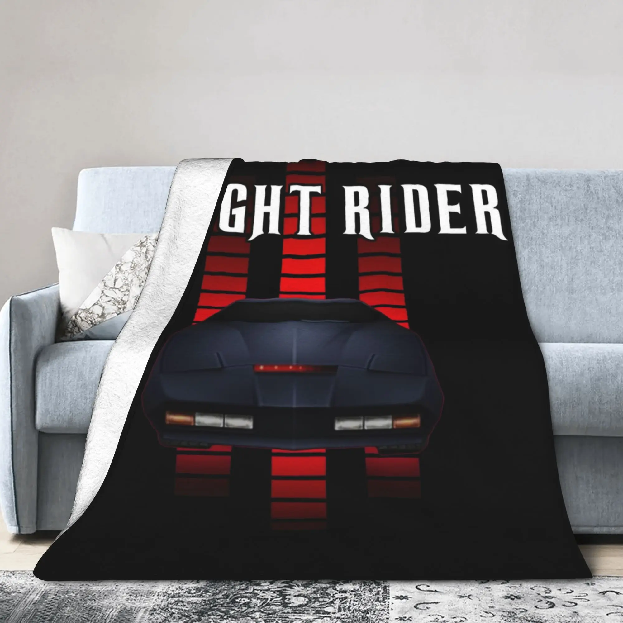 Knight Rider Supercar Blankets Coral Fleece Plush Spring Autumn KITT TV Show Multi-function Lightweight Throw Blanket for Office