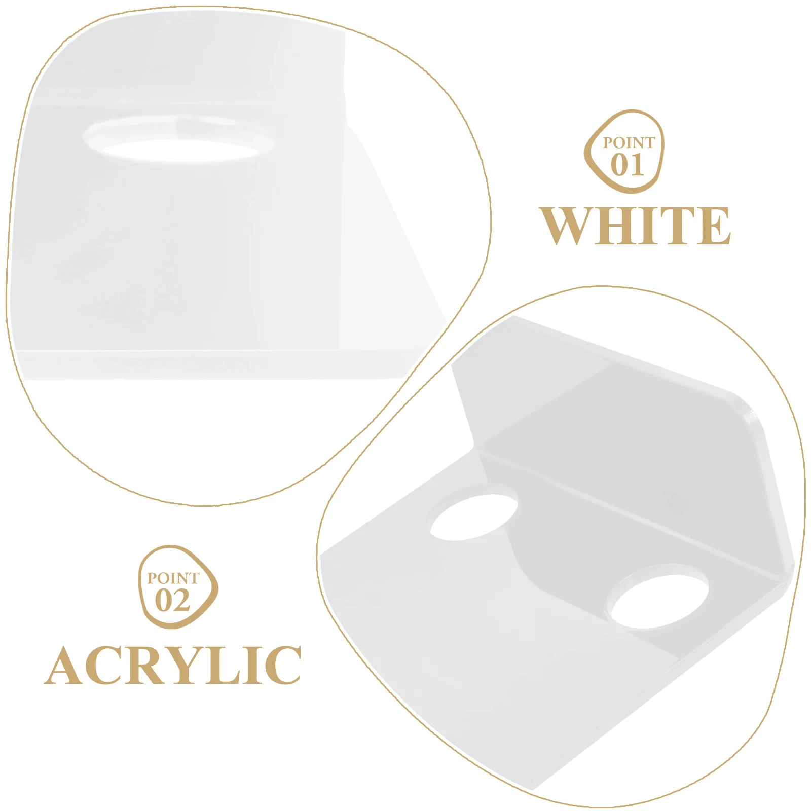 

3Pcs Acrylic Baby Monitor Wall Mount Small Floating Shelf Speaker Security Camera Storage Rack Router Holder Webcam Wall Mount