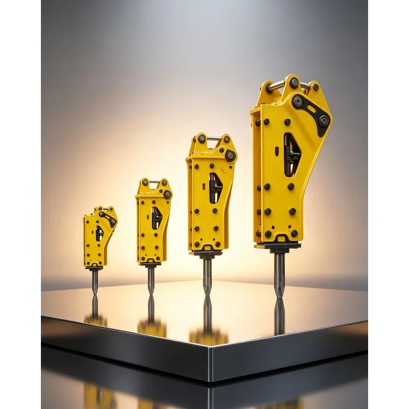 Auto Greaser Hydraulic Rock Breaker for Concrete Rock Stone Breaking Industrial Operations