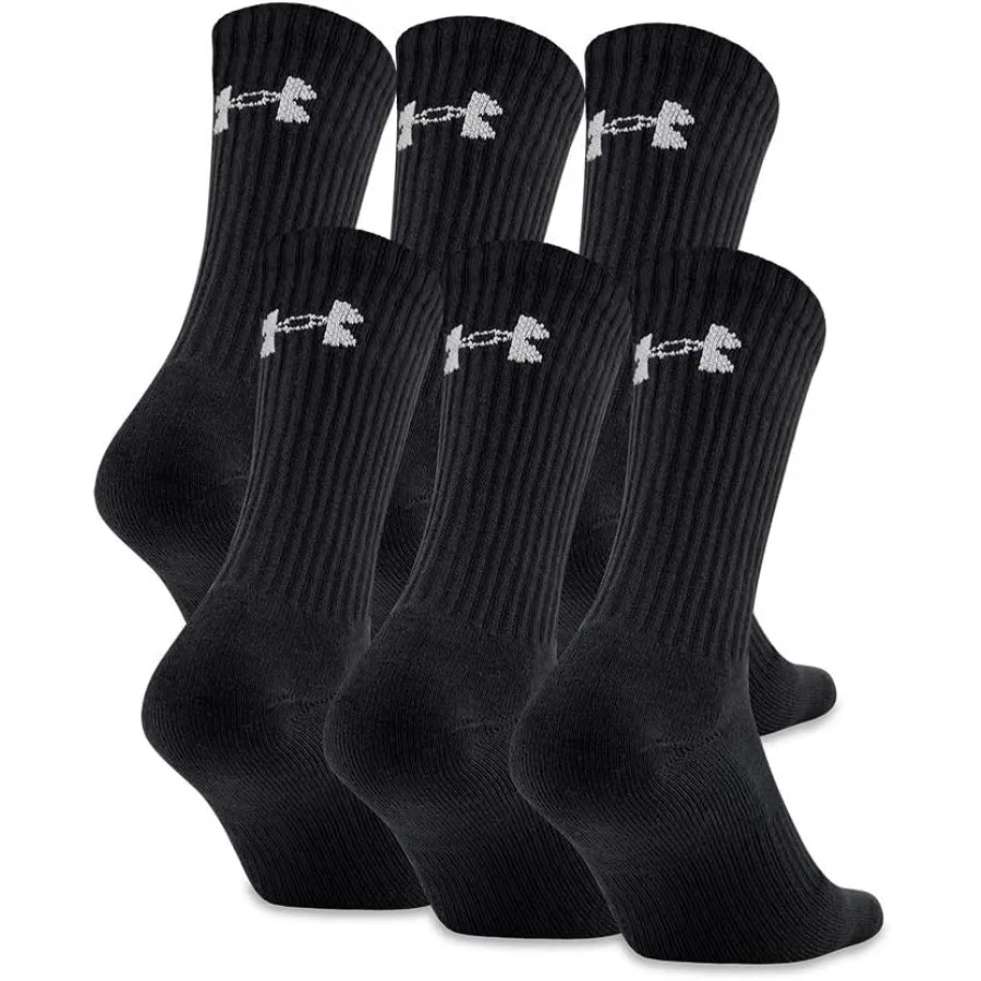 

Under Armour Adult Cotton Crew Socks Multipairs for Daily Wear and Sports Activities Soft Breathable Fabric with MoistureWickin