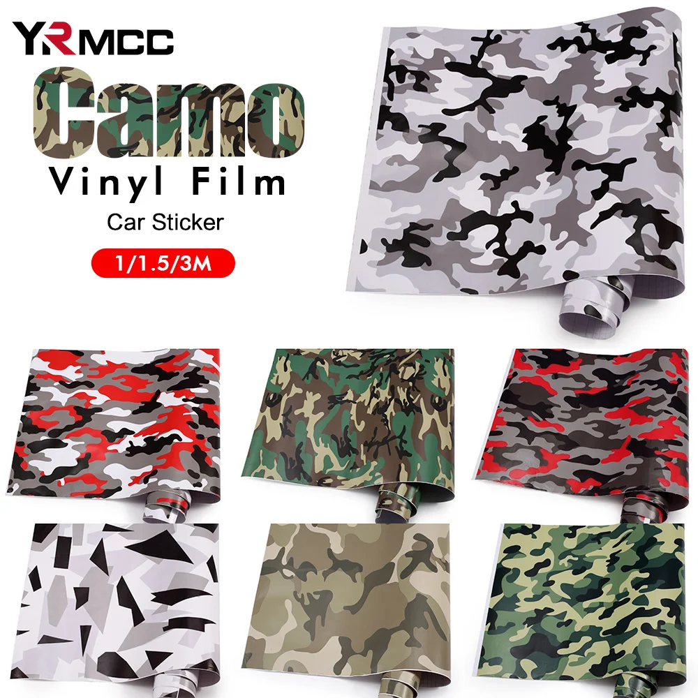 Película de vinilo de camuflaje para coche, envoltura de camuflaje autoadhesiva de PVC para Auto, motocicleta, bicicleta, consola, portátil, piel,