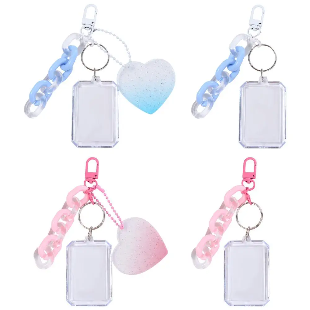 Idol Photo Sleeves Student Card Case Photo Card School Stationery ID Holder Pendant Photocard Holder Keychain Card Sleeves