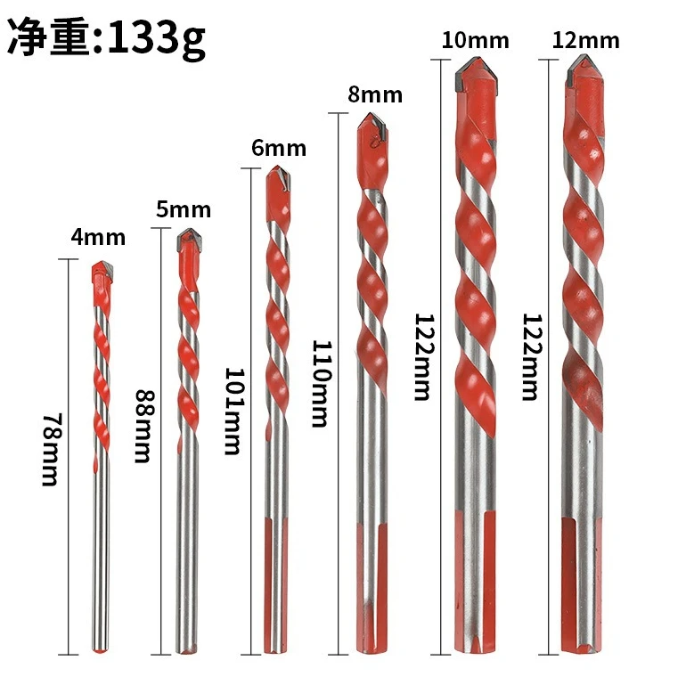 6 قطعة 4/5/6/8/10/12 مللي متر البرتقال سبائك الصلب أفرلورد الماس سيراميك مثقب جدار الحفر أداة مجموعة لقمة مثقاب #4