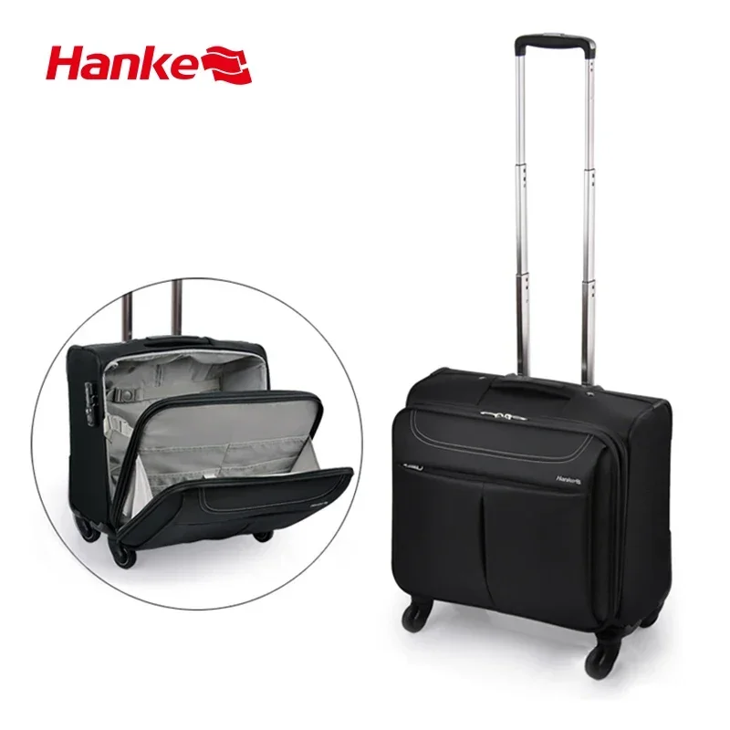 Hanke Men Business Travel Luggage Women Carry On Suitcase Spinner Wheels Rolling Bag 16 18 Inch