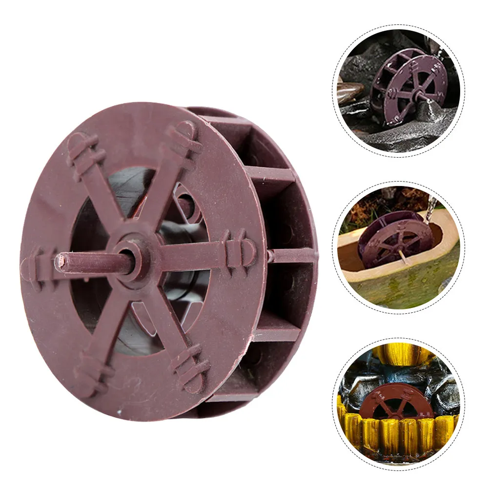 

10Pcs Rotating Water Wheel Fountain Decoration Artificial Rockery Scene Layout Prop for Micro Landscape DIY Water Feature Decor