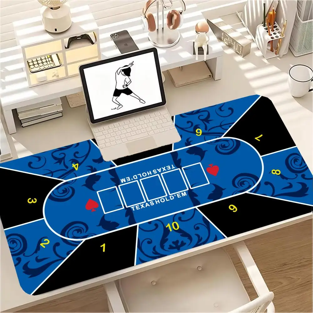 แผ่นรองเล่นไพ่เท็กซัสโฮลเอ็ม ยางหนา ขนาด XXL กันลื่น สำหรับเล่นเกมบนโต๊ะ ใช้ในห้องเล่นเกมที่บ้าน