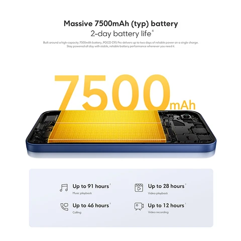 Смартфон POCO C95 Pro, 7500 мАч, 50 МП, 120 Гц, 45 Вт зарядка — изображение продукта