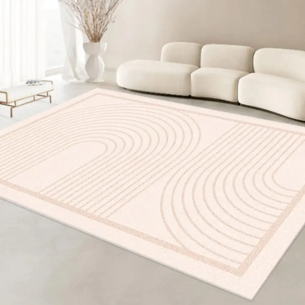 Simple Girl Pink Carpet Bedroom Bed Blanket Living Room Family Sofa Coffee Table Mat Covered With Non-Slip Crystal Velvet Carpet