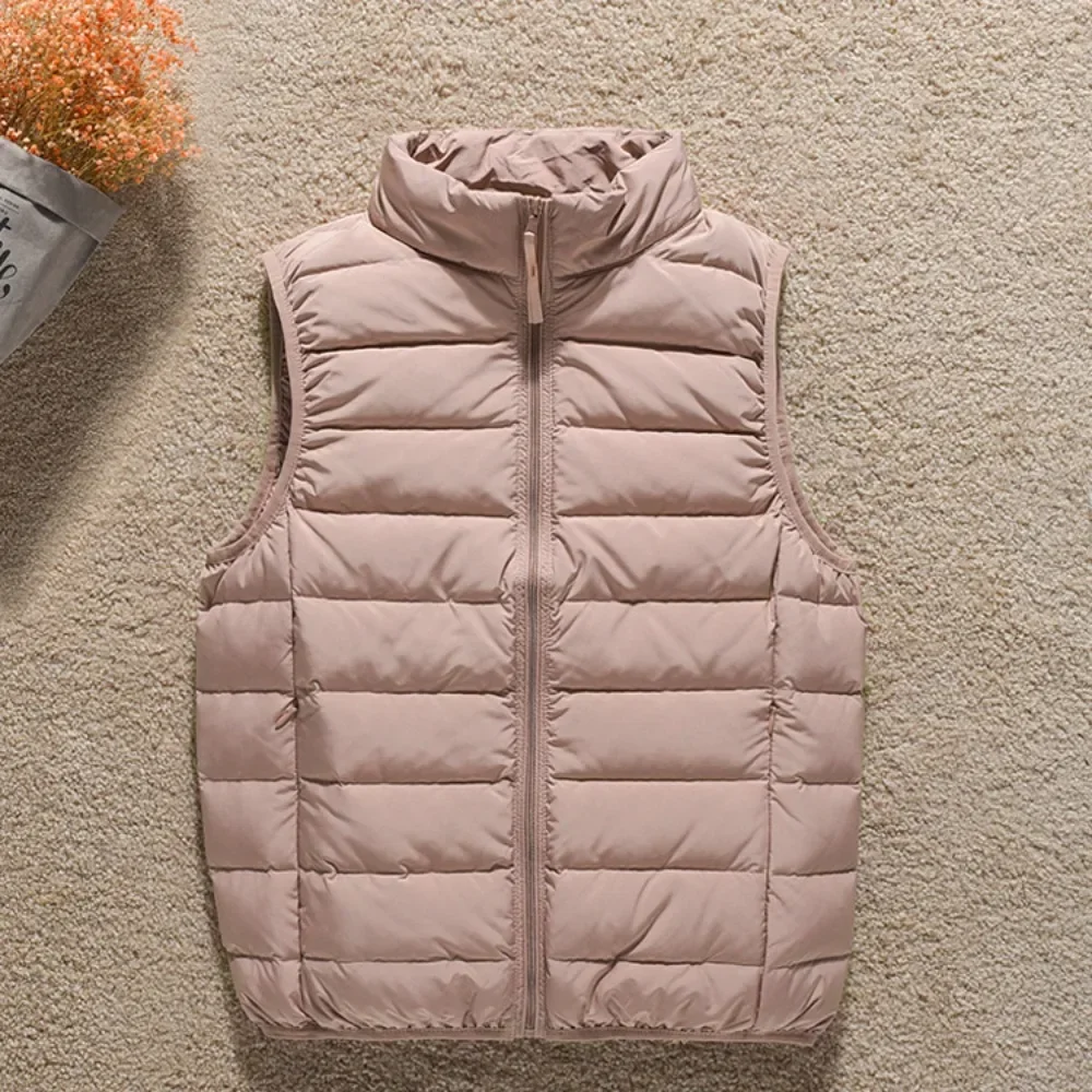 Ultralight Down Vest Jacket For Women 2023 Autumn Winter 90% White Duck Down Vest Coat Sleeveless Lightweight Warm Waistcoat