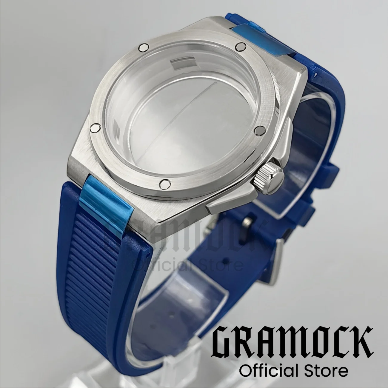 Steel Diver 40mm Ingenieur Series Men's Watch Case+Rubber Strap Mod Accessories Part For NH35 NH34 NH36 ETA2824 PT5000 Sapphire view 4