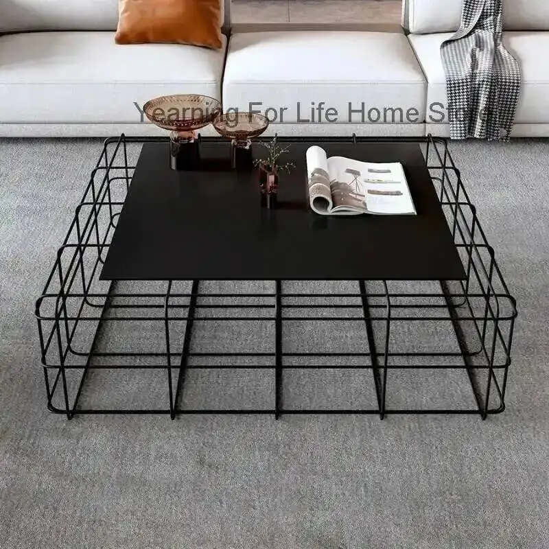 

Simple Coffee Table Aesthetic Metal Decoration Modern Minimalist Coffee Table Decoration Industrial Couchtisch Patio Furniture