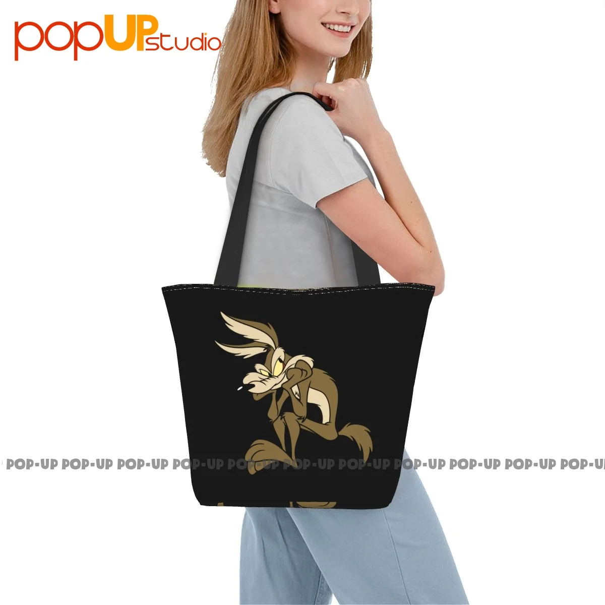 Retro Old School Throwback Wile E. Coyote Travel Handbags Tote Bag Shopping Bag Eco-Friendly