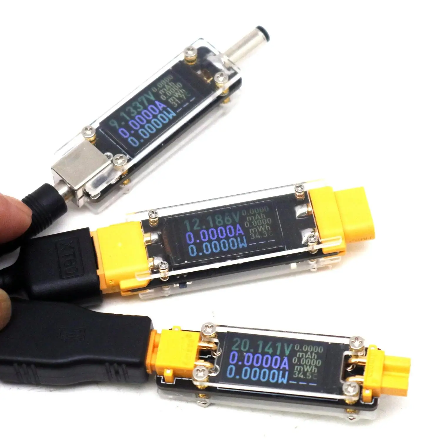 20A DC XT30/XT60 Bidirectional Meter Coulomb Drone Battery Monitor Voltage/Current Charger Discharger Tester Li-ion LiPo/LiFePO4