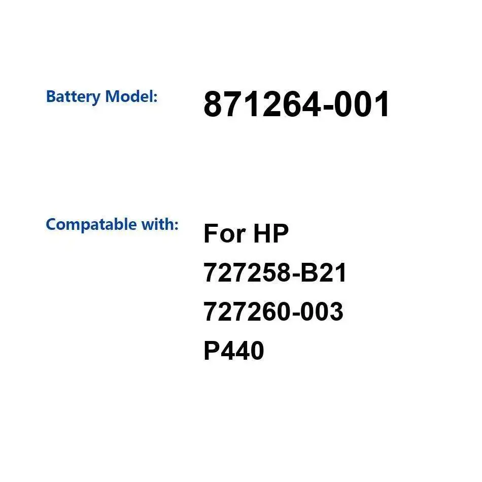 

Battery Stable 871266-001 871264-001 1100Mah For HP 727258-B21 727260-003 GEN9 P440 875242-B21