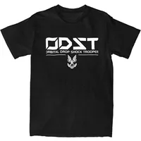 Man T-Shirt Odst Orbital Drop Shock Trooper T Shirts Hippie Halos Summer Tees Vintage Loose Cotton Clothing Birthday Gift