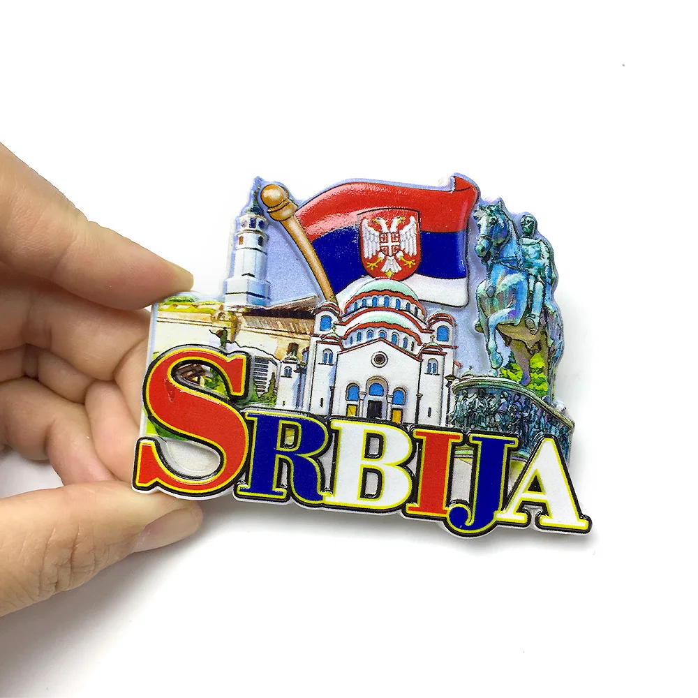 

‌Serbia Refrigerator Magnet Resin Material Magnetic Decoration‌
