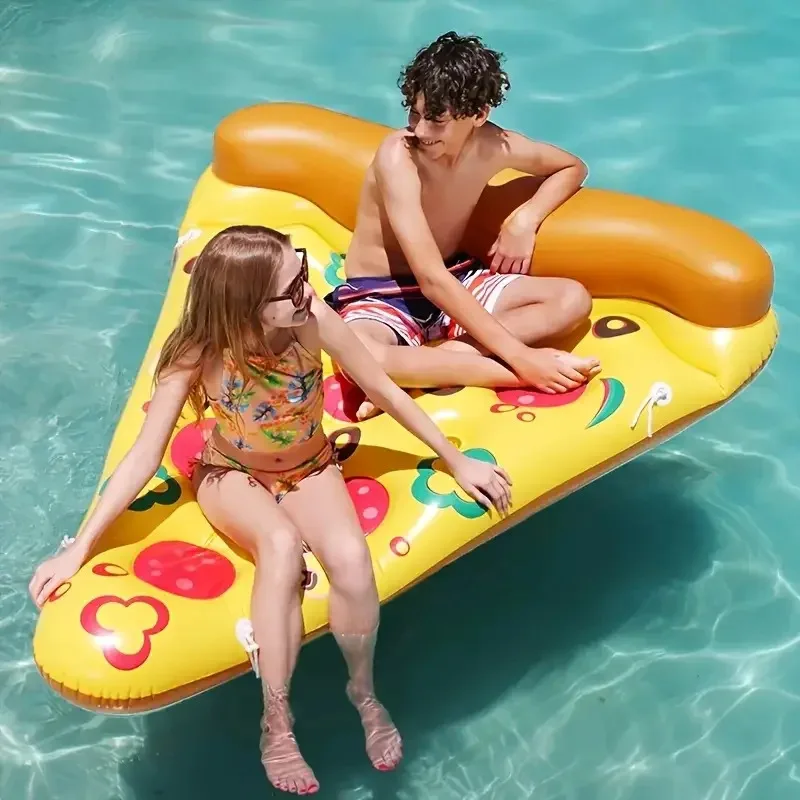 Hot Giant Pizza Swimming Pool Floating Inflatable Mattress Swimming Ring Circle Island Cool Water Party Pool Toy Pool Float
