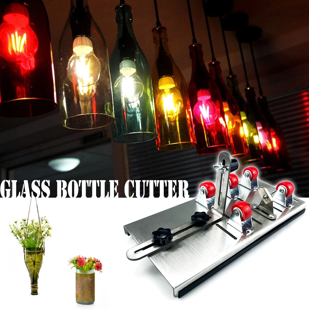 DIY Glass Bottle Cutter Adjustable Sizes Metal Glassbottle Cut Machine Crafting Wine Bottles Household Decorations Cutting