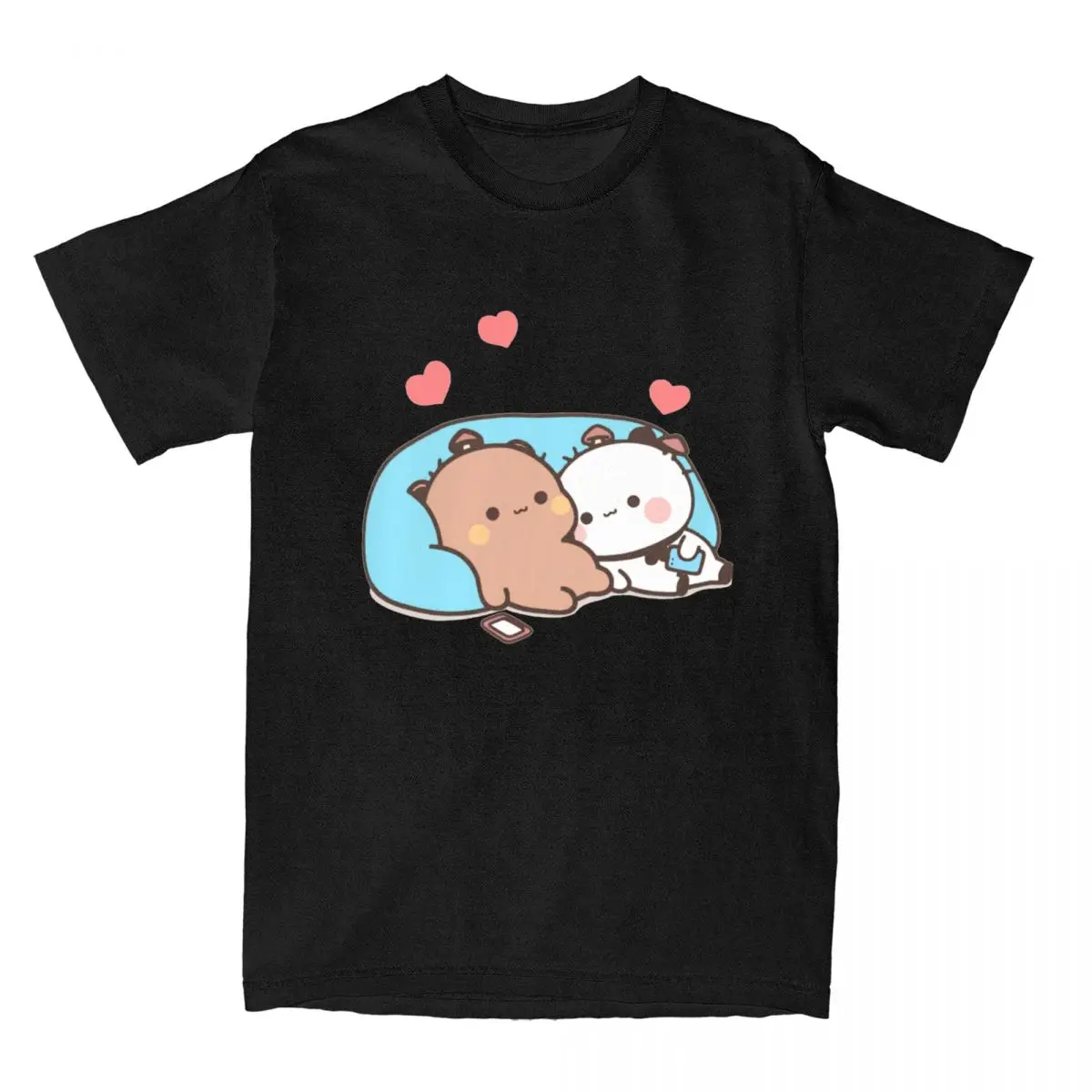 Summer Leisure Bubu Dudu Love Cute T Shirt Men Women O-Neck Cotton Kawaii Panda Bear Short Sleeve T Shirt Large Size T shirt