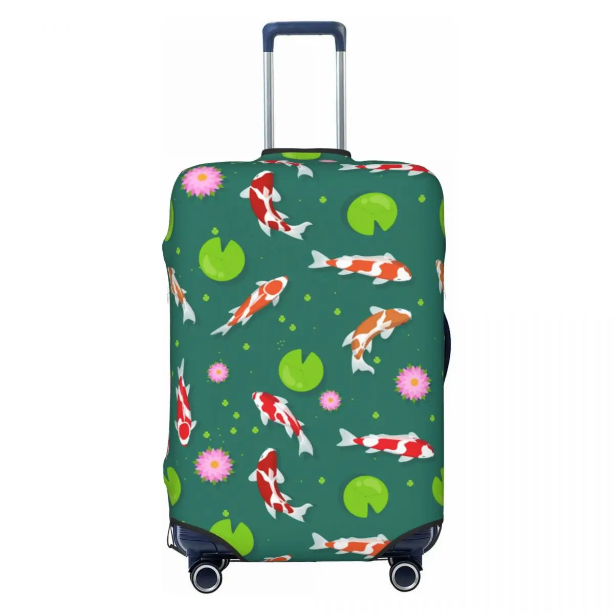 Koi Fish Pattern (2) Suitcase Cover Travel Vacation Practical Luggage Case Protector