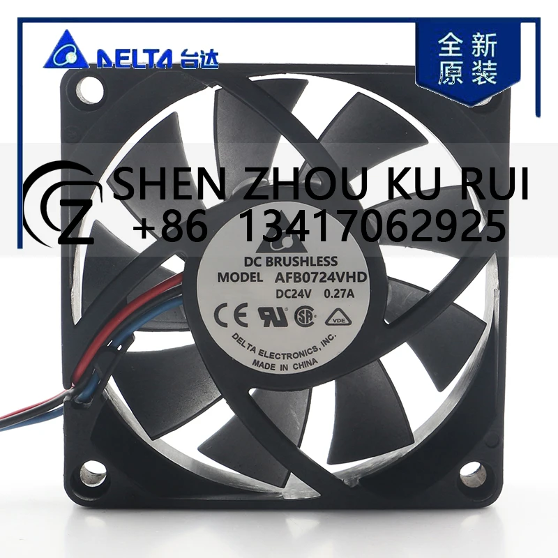 

Delta 12V 48V DC 24V 0.27A AC EC 7020 70X70X20MM 7CM Double Ball Industrial Inverter Low Noise Ultra-thin AFB0724VHD Cooling Fan