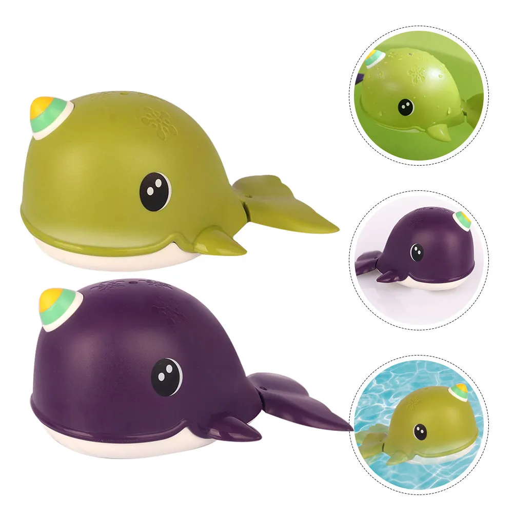 

2Pcs Cartoon Whale Bath Floating Plaything for Baby Toddler Shower Swimming Water Fun Baby Water Play Cartoon Bath Toys