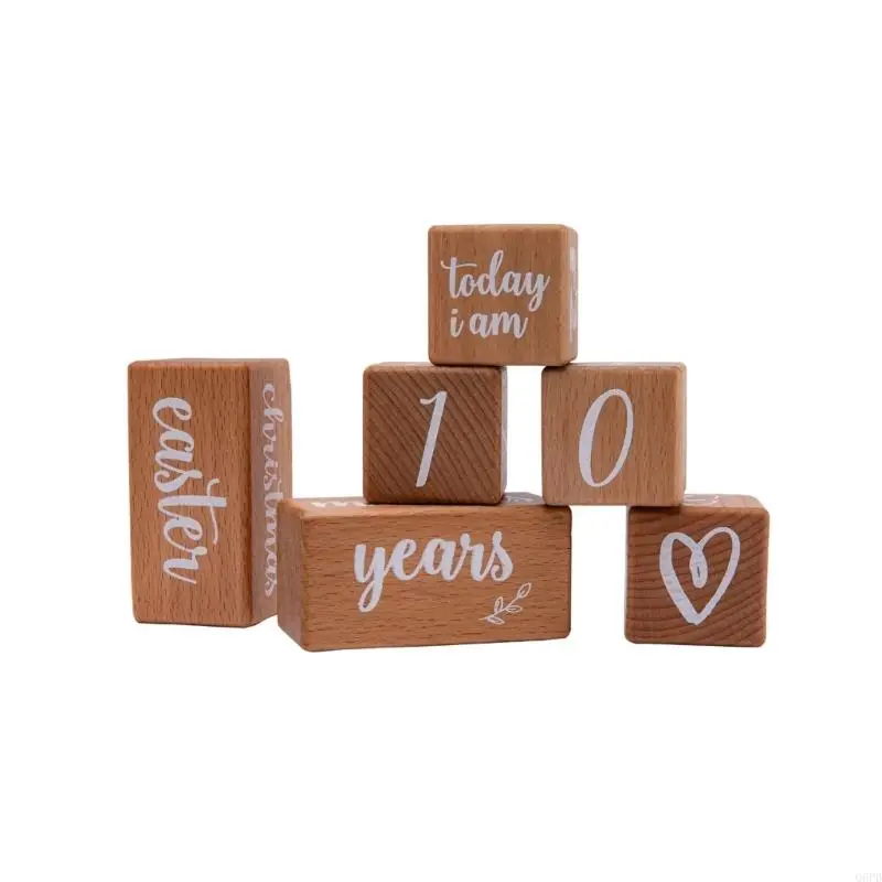 أجهزة تتبع شهر الطفل الخشبية مصممة لدعائم الصور وديكورات الحضانة وديكورات الحضانة الودية #4