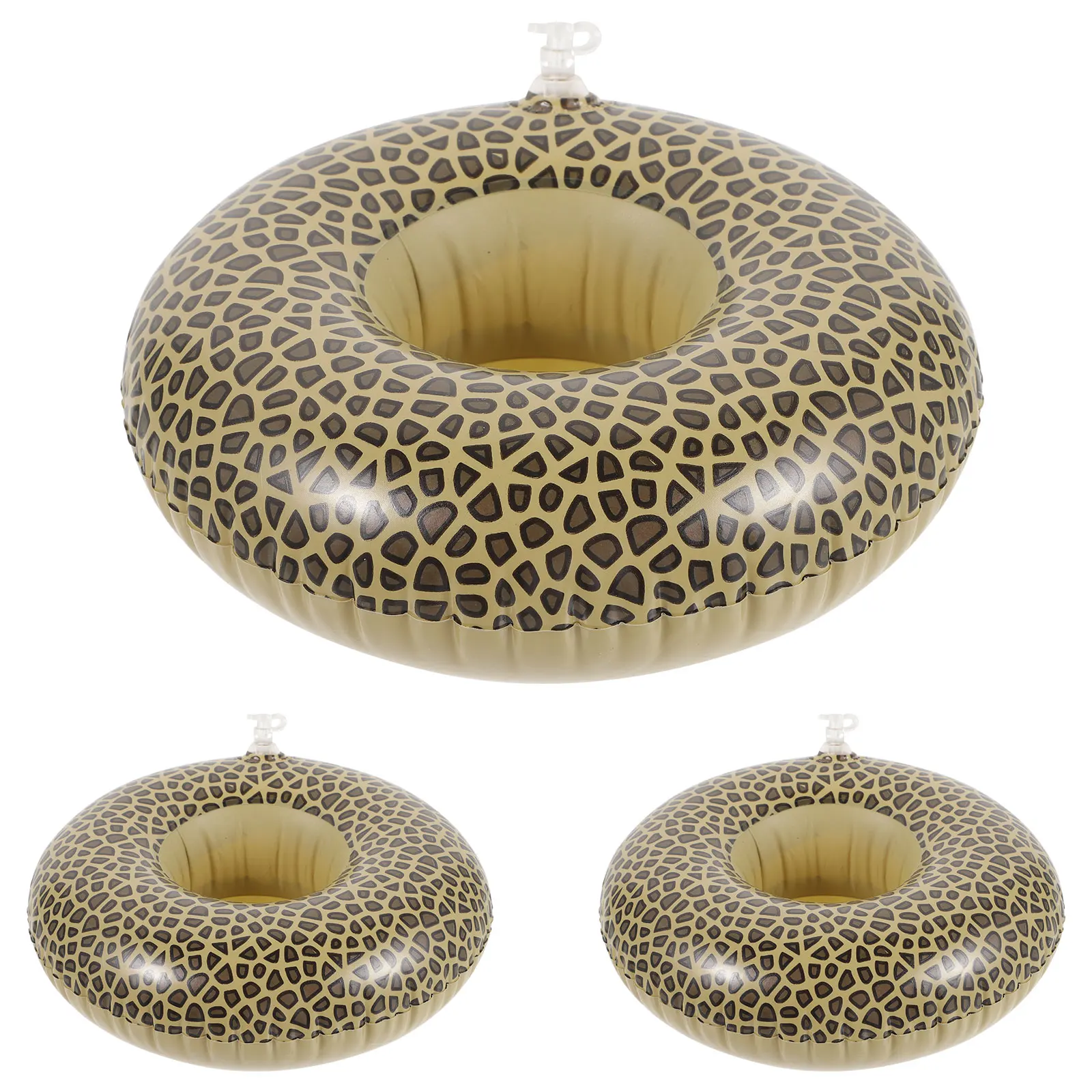 Accessoires de piscine léopard pour adultes, 3 pièces, porte-gobelet flottant de fête, flotteurs gonflables