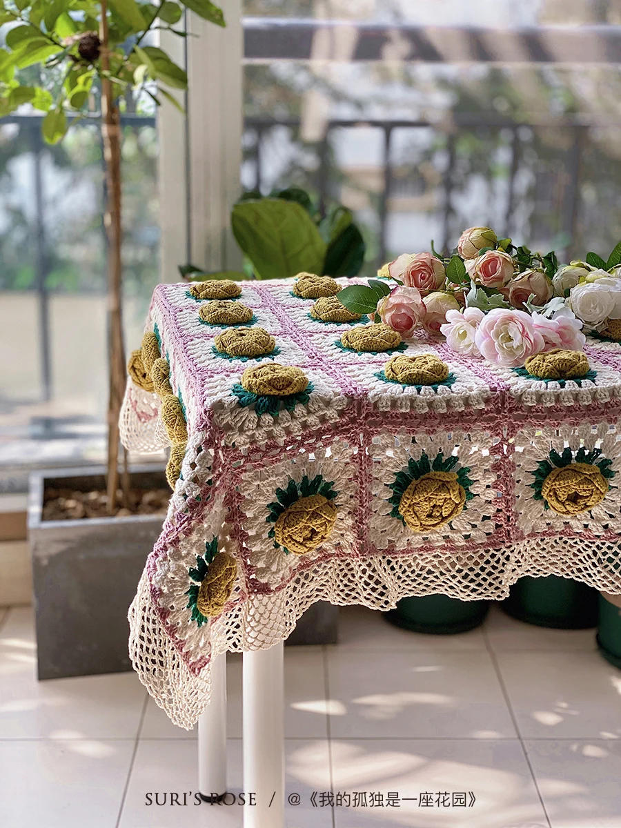 

Ianna's RosesShu Crochet Blanket DIY Material Pack To Relieve Boredom During Pregnancy Handmade Wool Flower Blanket With Tutoria