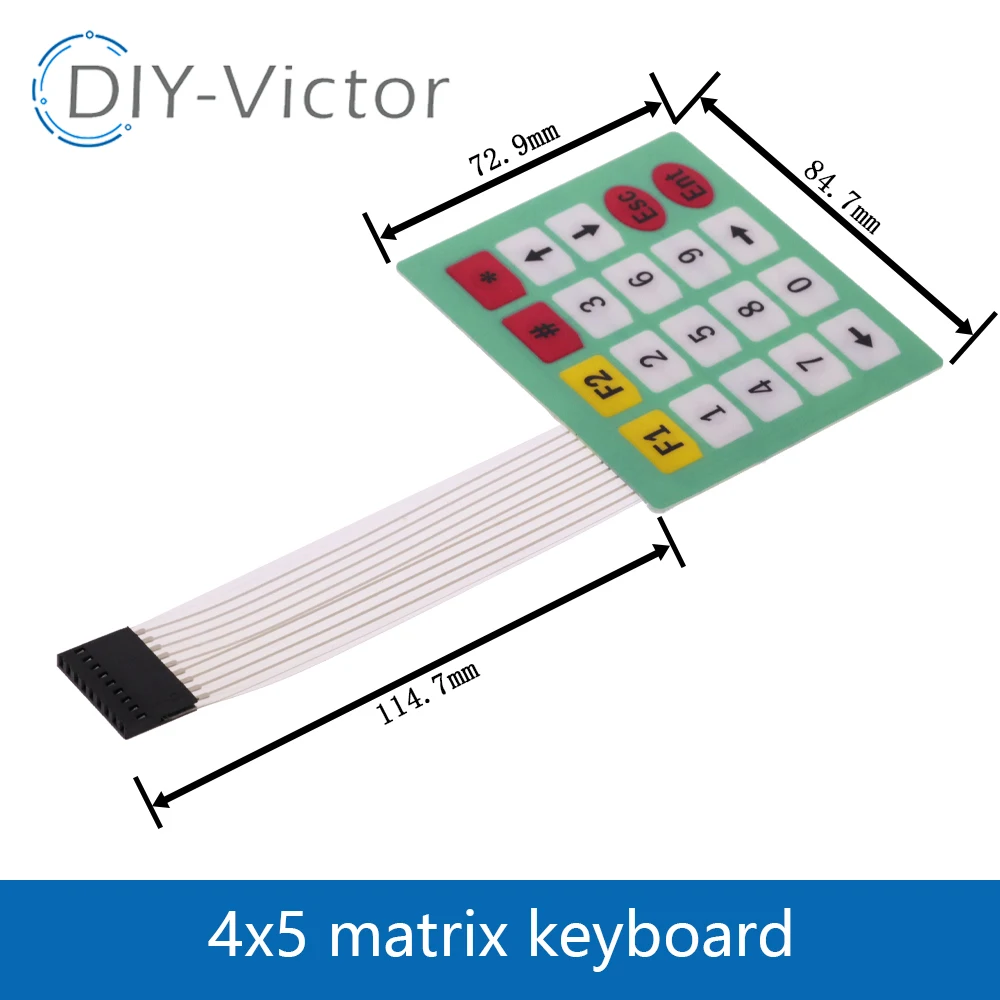 1/2/3/4/6 Key Button Membrane Switch / 3*4 4*4 4X5 Matrix Array Keyboard / 1*6 Keypad Control Panel for Arduino Diy Kit