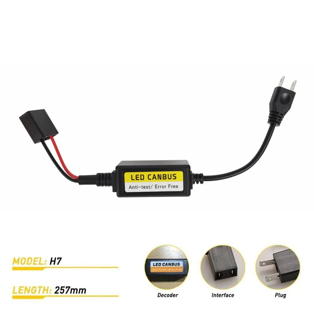 Accessories h1/h3/h4/h7/h8/h9/h11 Anti-Flicker Automotive LED Decoder LED Canbus Decoder Resistor Controller Fault Eliminator
