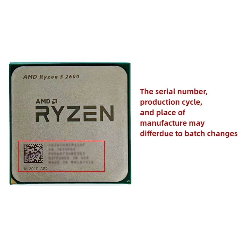 Afbeelding 5: AMD Ryzen 5 R5 2600 3,4GHz 6-Core 12-Core CPU-processor Socket AM4