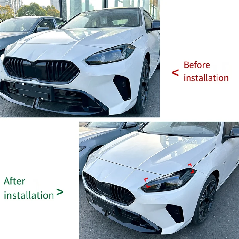 سيارة الجبهة العلوي الحاجب رئيس ضوء الجفن الحاجب لسيارات BMW 1 سلسلة F70 2 سلسلة F74 2024 + ألياف الكربون
