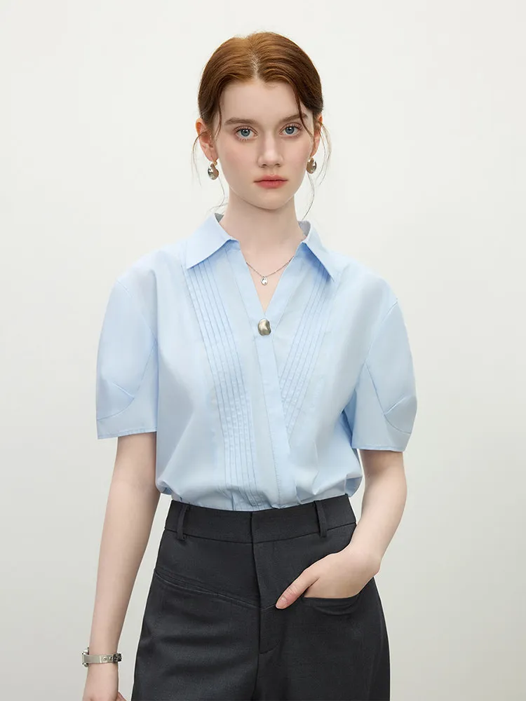 

Женская футболка VanSilan с V-образным вырезом, свободного кроя, с коротким рукавом, летняя новинка, белая, дышащая, комфортная, из смесового хлопка с волокнами Lenzing