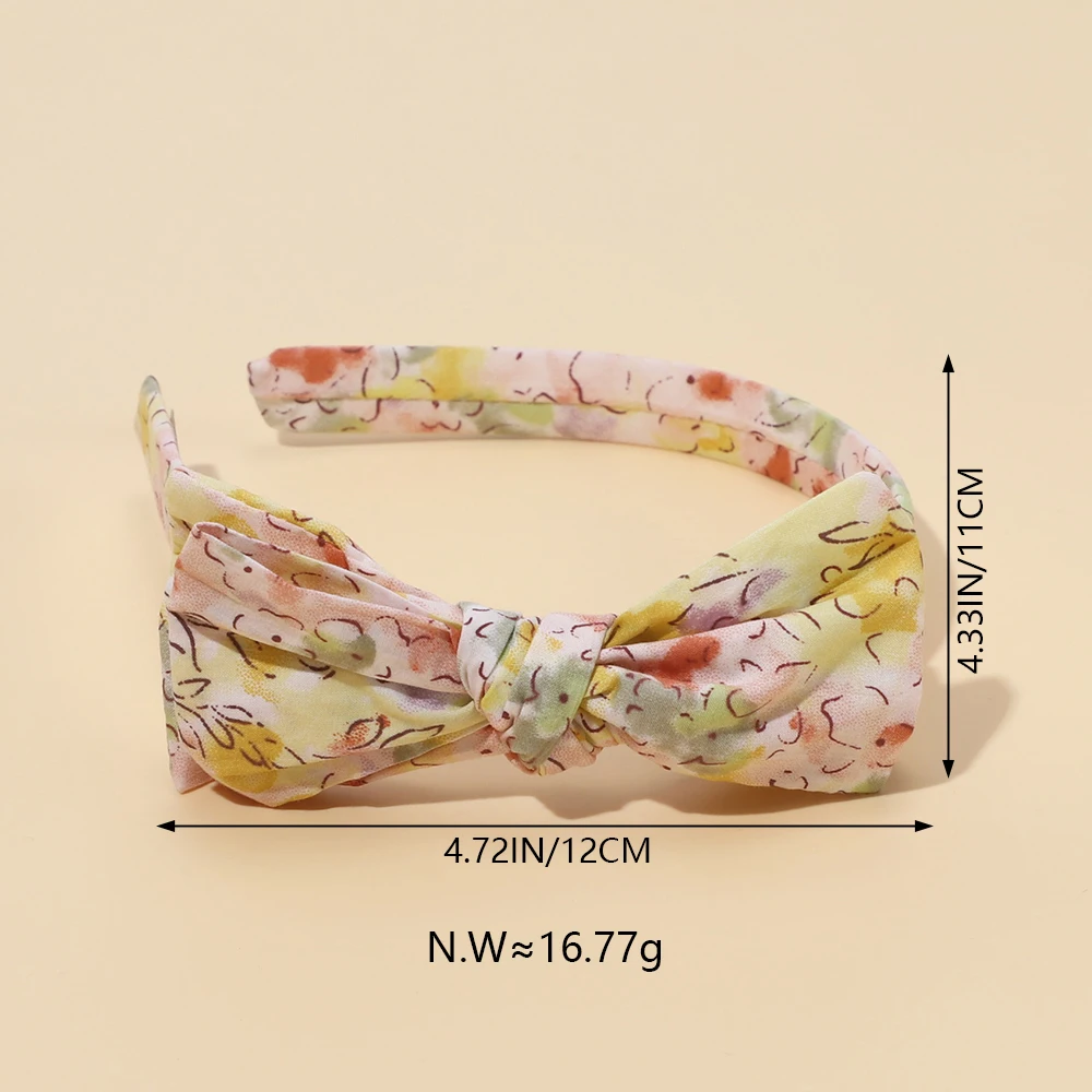 New  Hair Hoops for Baby Girls  Hairbands Retro French Print Style Fashion Latest Designer Bows Hairband Hair Accessories