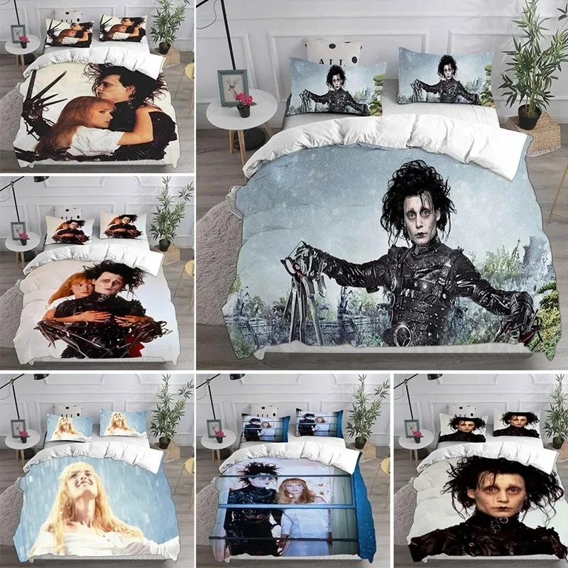 

Edward Scissorhands (1990) Bedding Sets Comforter Quilt Bed Cover Duvet Cover Pillow Case 2-3 Pieces Sets Kids Adult Size