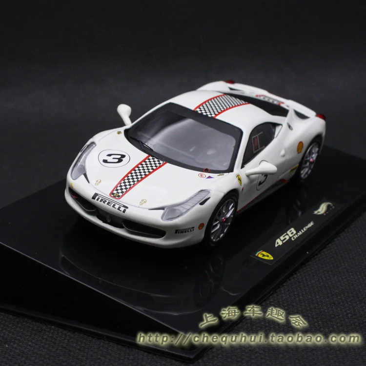 

Литой под давлением масштаб 1:43 Ferrari 458 Hot Wheels, белая гоночная модель автомобиля из сплава, Коллекционная игрушка, подарок, сувенир, украшение для дисплея