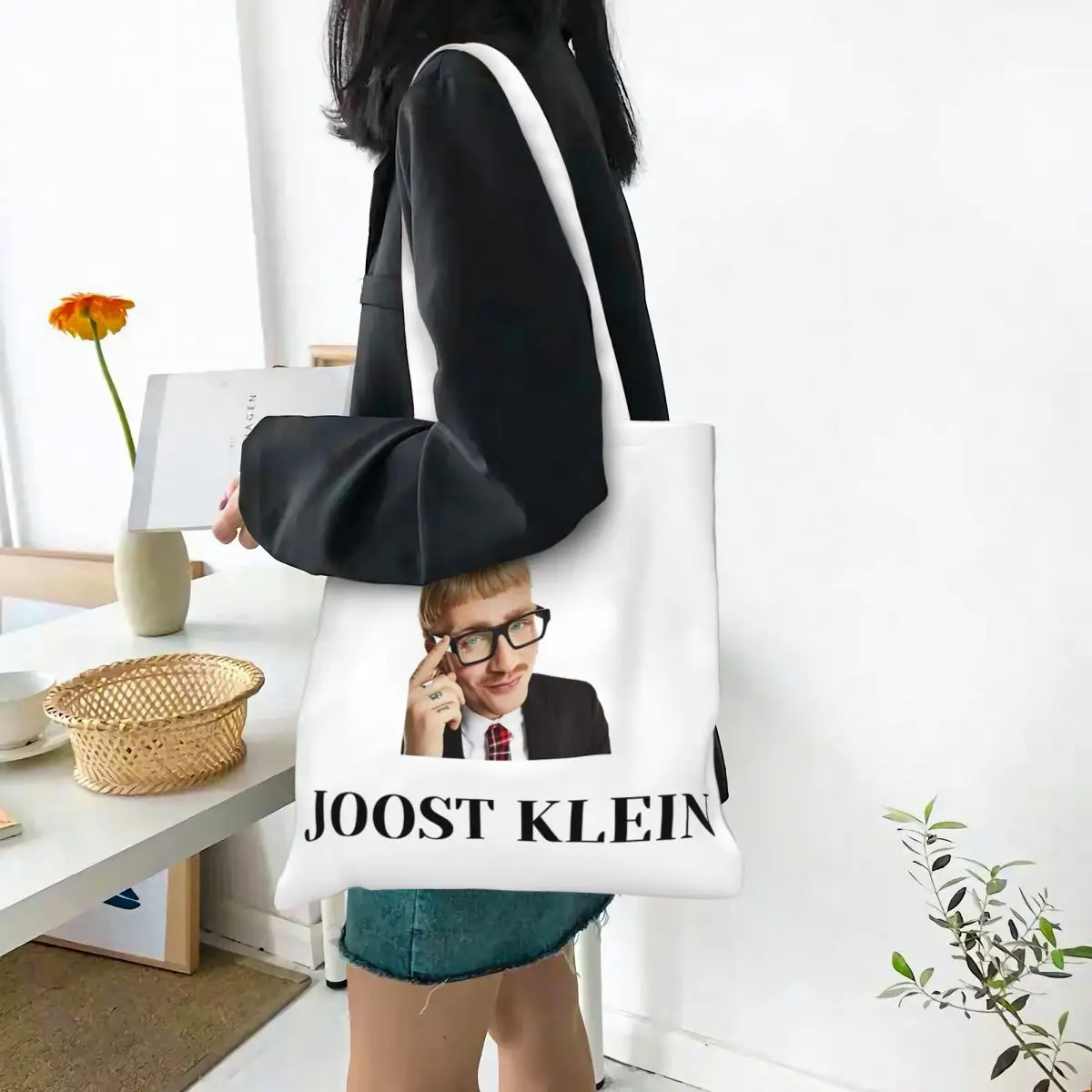 I Love Joost Klein Europapa Canvas Tote Handbag 2024 Eurovision Song Contest Malmo Shoulder Bags Shopper Bags for Women