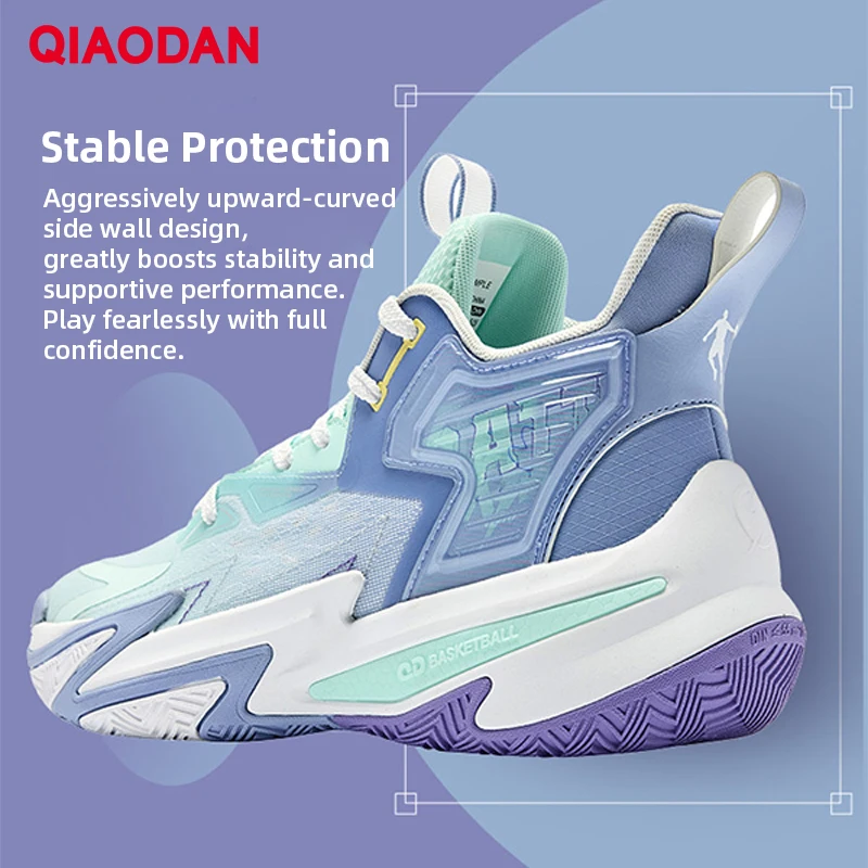 QIAODAN 2026 Men's Outdoor Actual Combat Basketball Shoes Breathable Wear Resistant Soft Sole Sports Sneakers XM15240104R