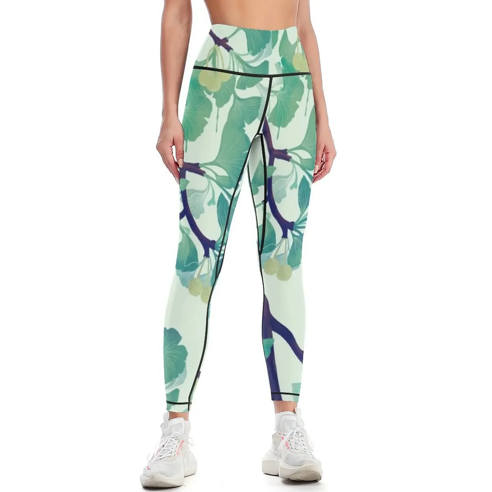 

O Ginkgo (in Green) Leggings Sweatpants Women's sports sports for push up Women's fitness Womens Leggings