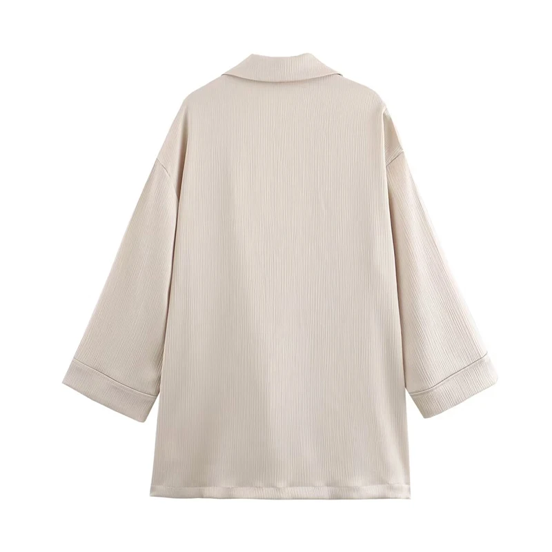 YENKYE New Women Elegant Casual Solid Double-breasted Blazer Lapel Collar Long Sleeve Autumn Loose Outerwear