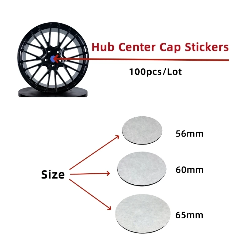 

100pcs High Quality 56mm 60mm 65mm Car Wheel Hub Center Cover Cap Badge Emblem Sticker For All Car Hub Cover Sticker Accessories