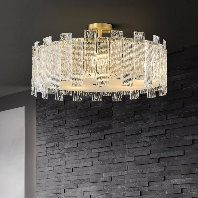 Modern Luxury Glass Ceiling Light Designer Model Room Bedroom, Simple and Elegant, High end Master Bedroom Lighting