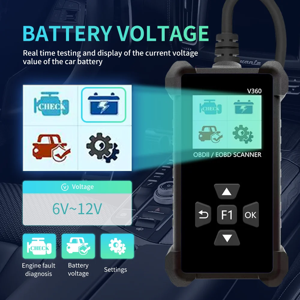 

Humzor V360 Профессиональный OBD2 Автомобильный считыватель кодов Автомобильная диагностика OBD2 Сканер Инструмент для диагностики неисправностей двигателя