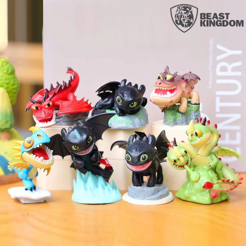 In Stock Genuine BEAST KINGDOM Toothless Night Fury Model Collectible Figure How To Train Your Dragon Desktop Decor Gift Toy