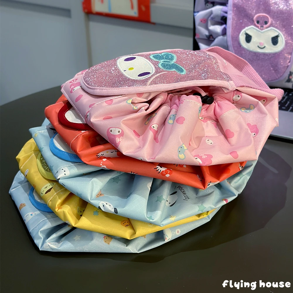 Cartoon Sanrio Kuromi Pom Pom Purin Hello Kitty Opbergtas met trekkoord Draagbare opbergtas met grote capaciteit