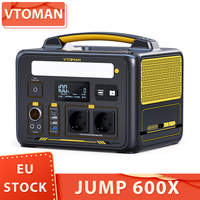 VTOMAN JUMP 600X 299Wh Portable Power Station, 600W Output, Pure Sine Wave, Expandable 939Wh Capacity, 9 Ports, PD 60W USB-C 124