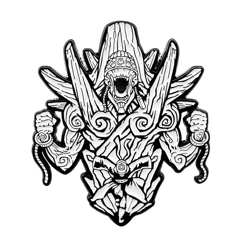 Pins de Esmalte de Naruto Akatsuki, Broches Gedo Mazo Uchiha, Insignias de Solapa, Joyería Divertida, Regalo para Amigos, Adorno para Mochila y Cuello